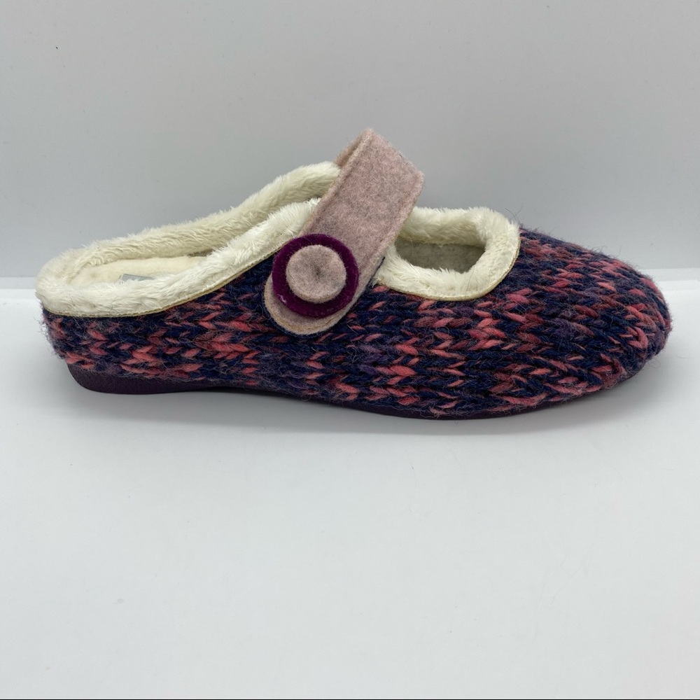 Sundance At Home Mary Jane Slippers, Hard Sole,  Highland Wool & Felt Sz 37 -US7